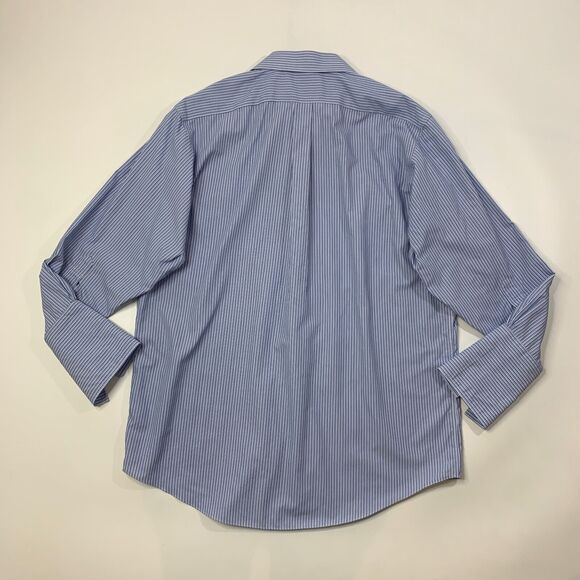 Brooks Brothers Shirt Mens 16.5 Cadet White Non Iron Cotton Striped French Cuff - Picture 7 of 9
